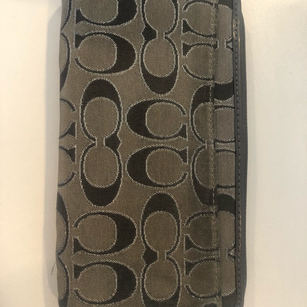 Coach Gray Tone on Tone Wallet - Picture 6 of 10